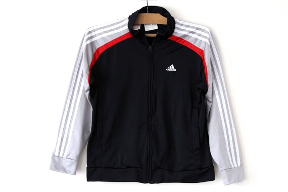 Vintage Adidas Jacke schwarz grau Windbreaker Retro | Etsy Vintage Adidas Trainingsanzug Retro Windbreaker graue Jacke