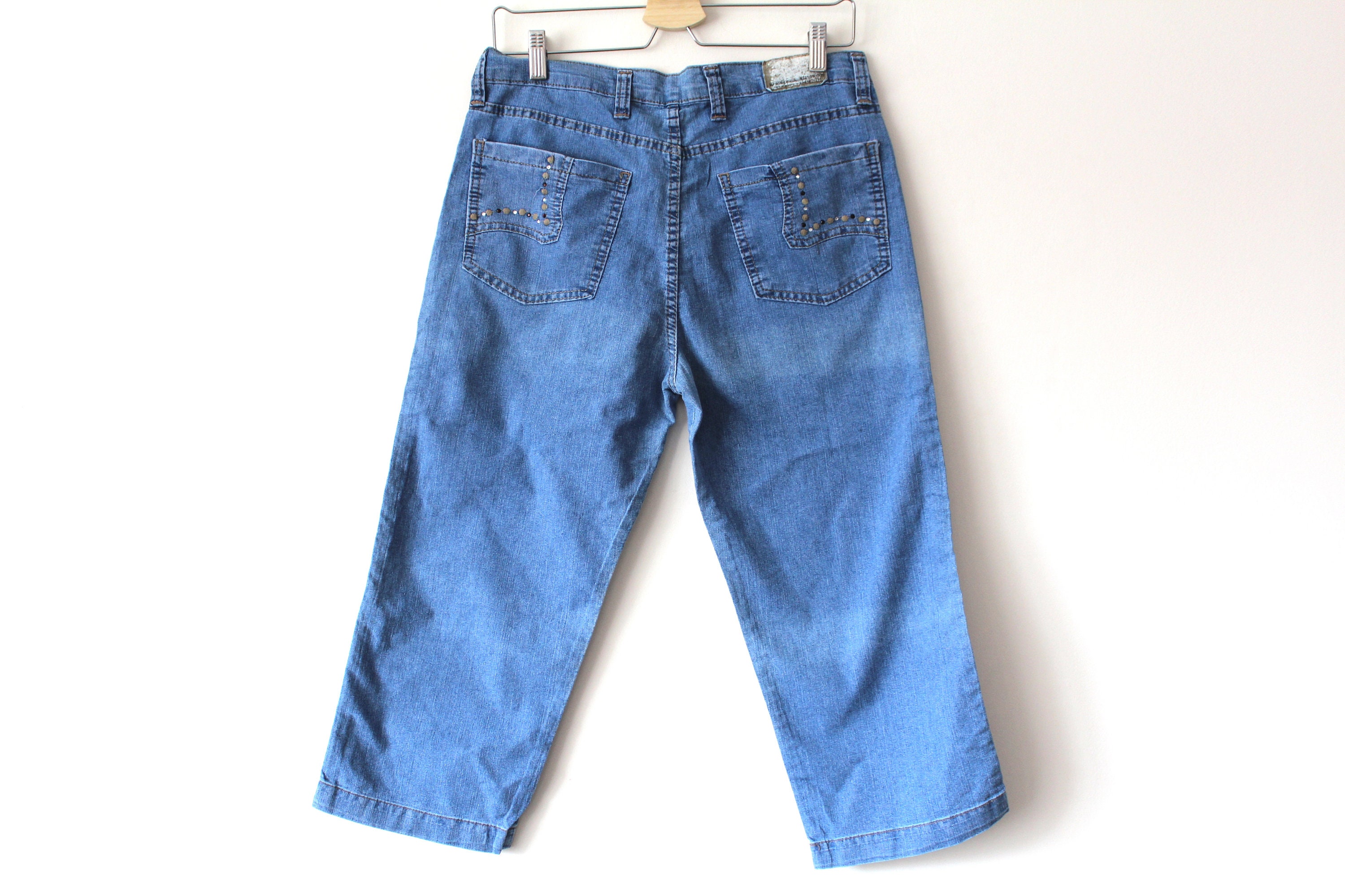3 4 Length Jeans 90 s Jeans Blue Denim Pants Etsy 3-4-length-jeans-90-s-jeans-blue-denim-pants-etsy