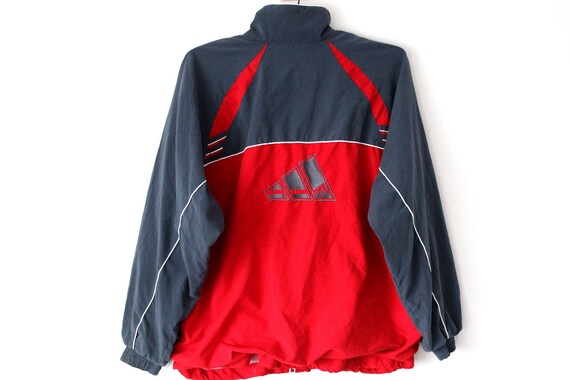 adidas vintage windbreaker red