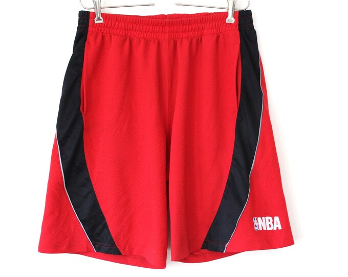 Vintage NBA Shorts 90's Basketball Shorts Red Black Mesh Etsy