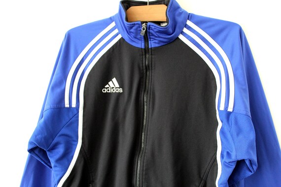 adidas track top blue