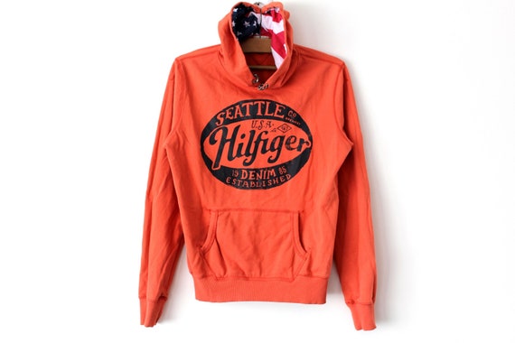 tommy hilfiger orange sweatshirt