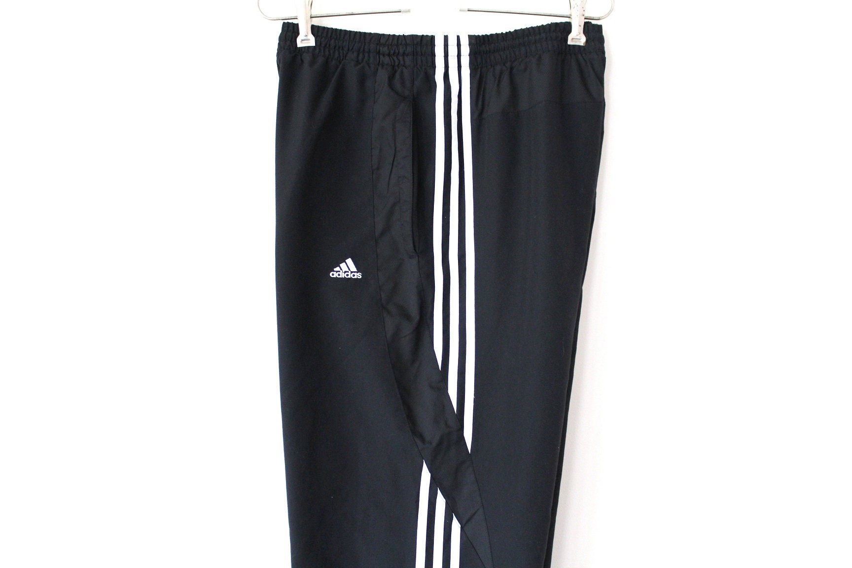 black adidas trackies