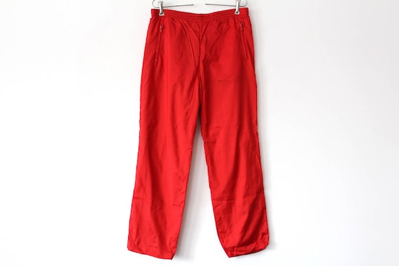 red adidas windbreaker pants