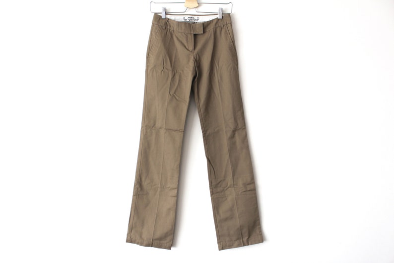 Vintage Women/'s Pants Low Waist USA 2 Straight Leg Size EUR 34 D 32 Girls Pants Tan Pants