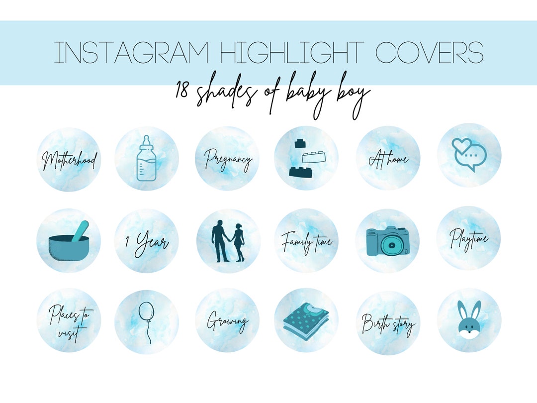 18 Shades of Baby Boy Instagram Highlight Icons Instagram Highlight