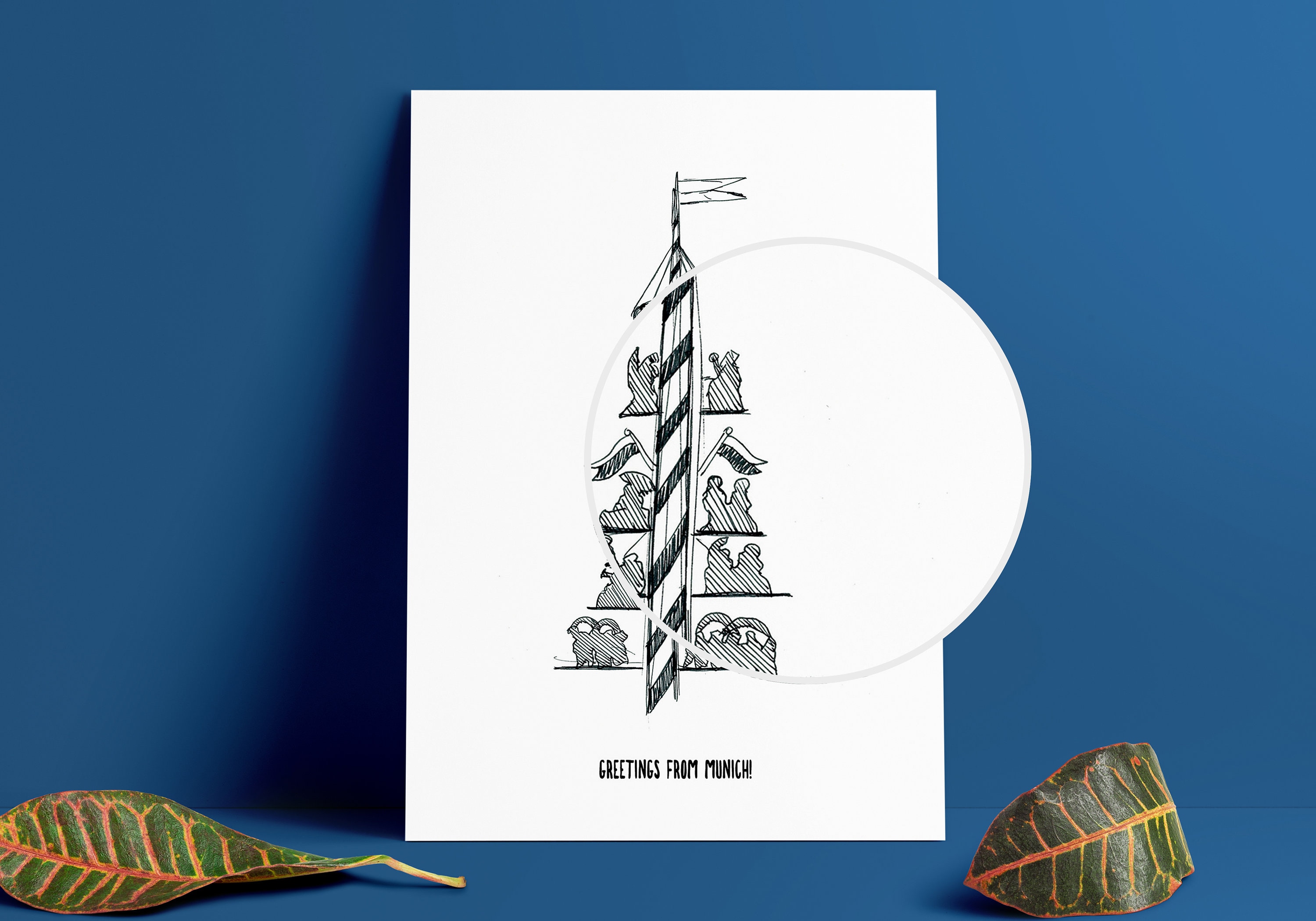 Munich Greeting Card, Sketch 