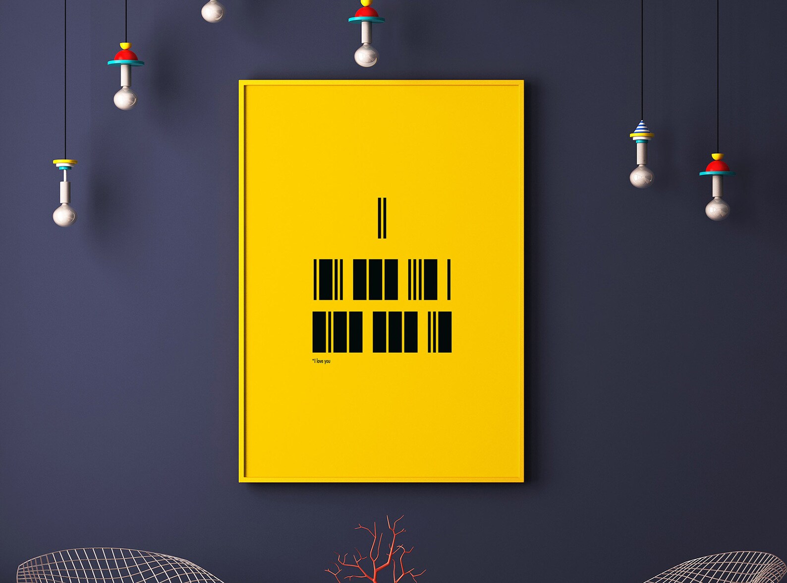 I Love You in Morse Code Printable Poster Bar Code Style - Etsy