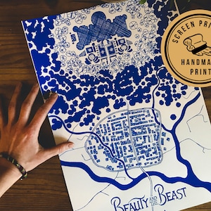 Beauty And The Beast Poster | Disney Classics | Märchen Karte | Moderne Wandkunst für Kinder | Geschenk für Kinder | Disney Liebe Geschenk | Kinderzimmer Deko