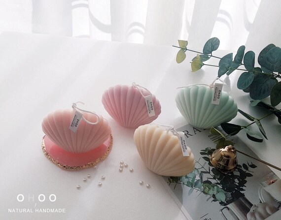Unique Gift Soy Wax Candle Hand Poured Scented Candle Gift Shell Candle relaxation gift wedding gift Home Decor Seashell Candle