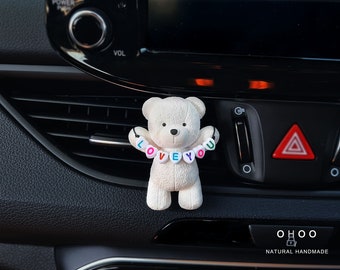 Teddy Bear - Car Air Freshener, Car Accessories, Car vent clip, plaster air freshener, Car freshener, Car Diffuser, car interior