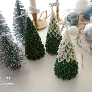 Christmas Tree Candle: Hand Poured Soy Wax, Holiday Decoration, Christmas Decoration, Christmas Gift, Christmas Candle, Decor Trees