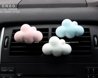 Cloud Car Air Freshener: Car Air Freshener, Car Accessories, Car vent clip, Aroma stone air freshener, Vent Clip Diffuser with Refill