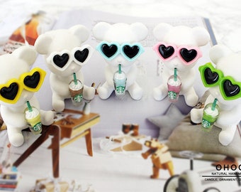 Bear Car Air Freshener Vent Clip: Handmade Aroma Stone Diffuser, Handmade Vent Clip Diffuser, Cute Car Accessory, Car Decor Gift