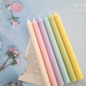 Tapered Soy Wax Candles | Assorted Colors | Handmade Eco-Friendly Dinner Candles | Handmade Tapered | Wedding Table Decoration