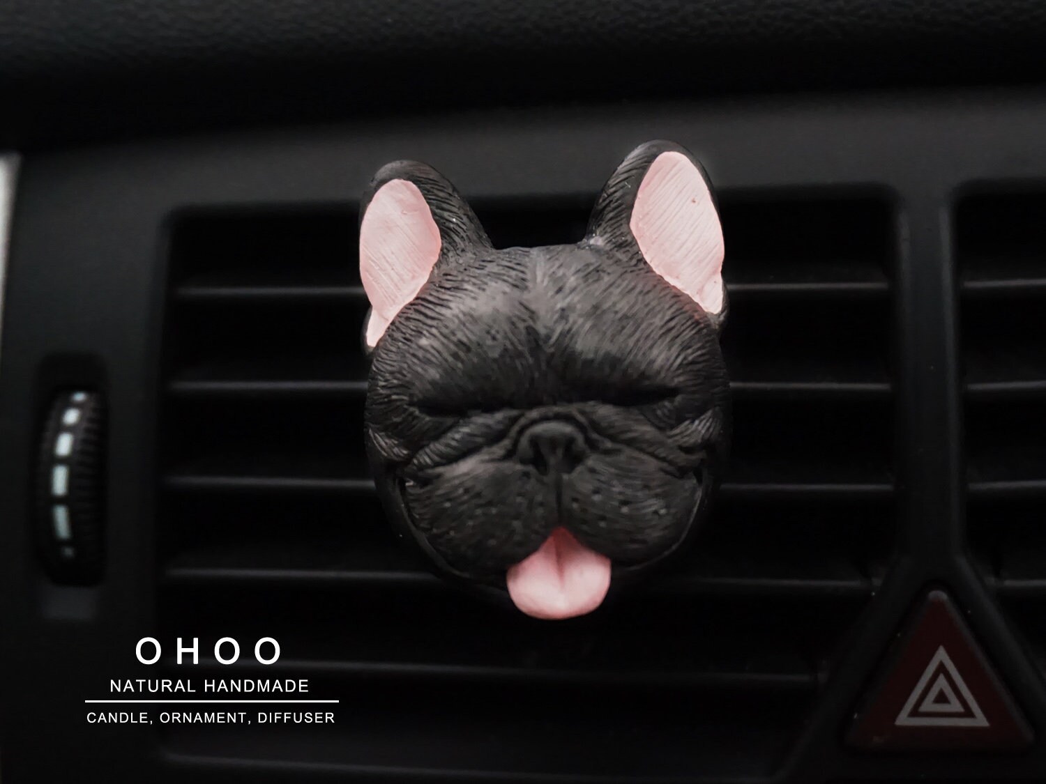 Bulldog Pilot Car Air Freshener Cute Bulldog Car Air - Temu