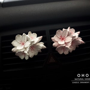 Cherry Blossom Car Air Freshener: Vent Clip Diffuser, Car Accessories, Plaster Car Air Freshener, car interior decor, Car Ornament