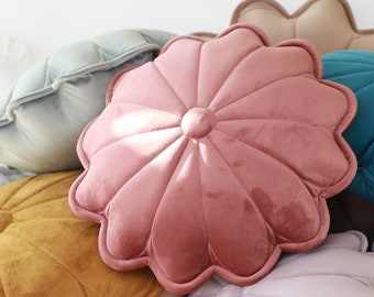 oreiller décoratif, coussin rond en velours, oreiller fleur DAISY, coussin rose sale, oreiller rond en velours, oreiller ovale, oreiller circulaire, canapé