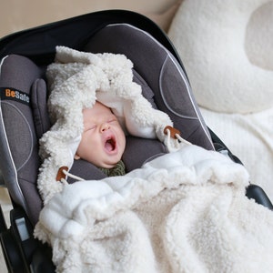 Saco de dormir impermeável Teddy, saco de dormir boucle para carrinho de bebê, acessórios universais para carrinho de bebê, acessórios para carrinho de bebê, aquecedor para carrinho de bebê, enfaixador para assento de carro também