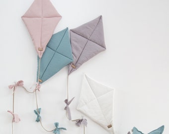 LINEN KITE to kids room decoration - wall decor to kids room