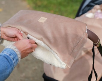 waterproof velvet hand muff (hand warmer), winter pram accessories, stroller accessories, stroller gloves, pram gloves 5 colors