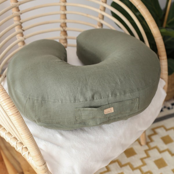 Forest green brestfeeding pillow- for mother and baby.