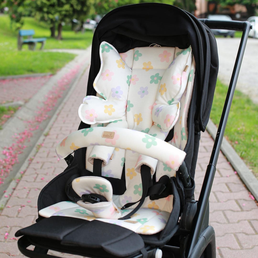 Baby Stroller Liner Pad, Stroller Cover - Vintage Flower, Universal ...