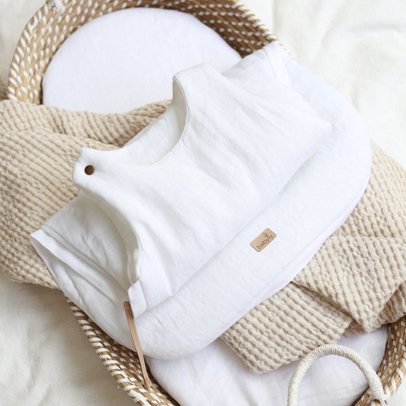Babyly Linen Baby Wrap/ Swaddle - White Babyly Linen Baby Wrap/ Swaddle - White