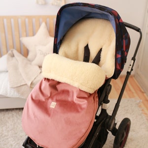 Fußsack aus Schafwolle, Kinderwagen-Fußsack, Universal-Kinderwagenzubehör, Kinderwagenzubehör, Kinderwagenwärmer - 4 Farben