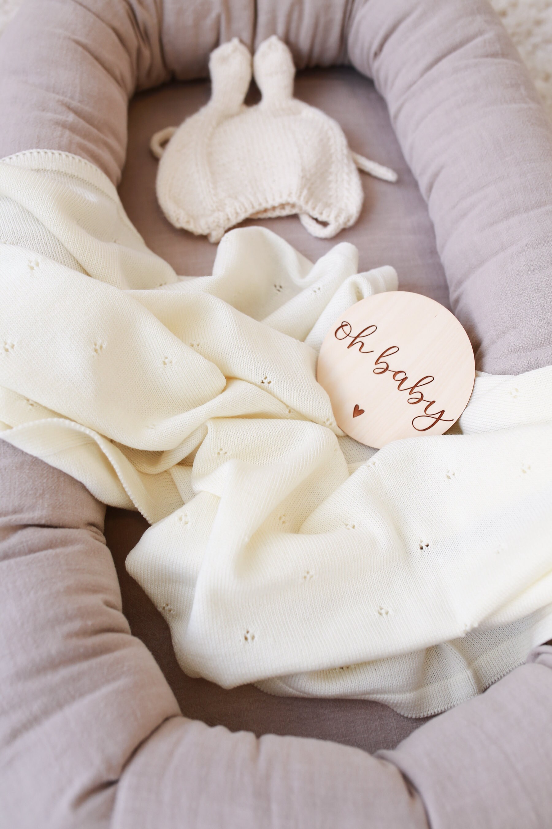 Soft Merino Wool Baby Blanket – 100% Wool – Handmade Newborn