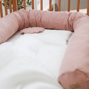 linen COVER for snake pillow, snake cover pillow, cover for round ended bolster POWDER PINK image 2