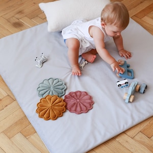 velvet foam play mat, rug to play with flounce, with frills, to play, kids baby play mat, playpen foam mat - sizes