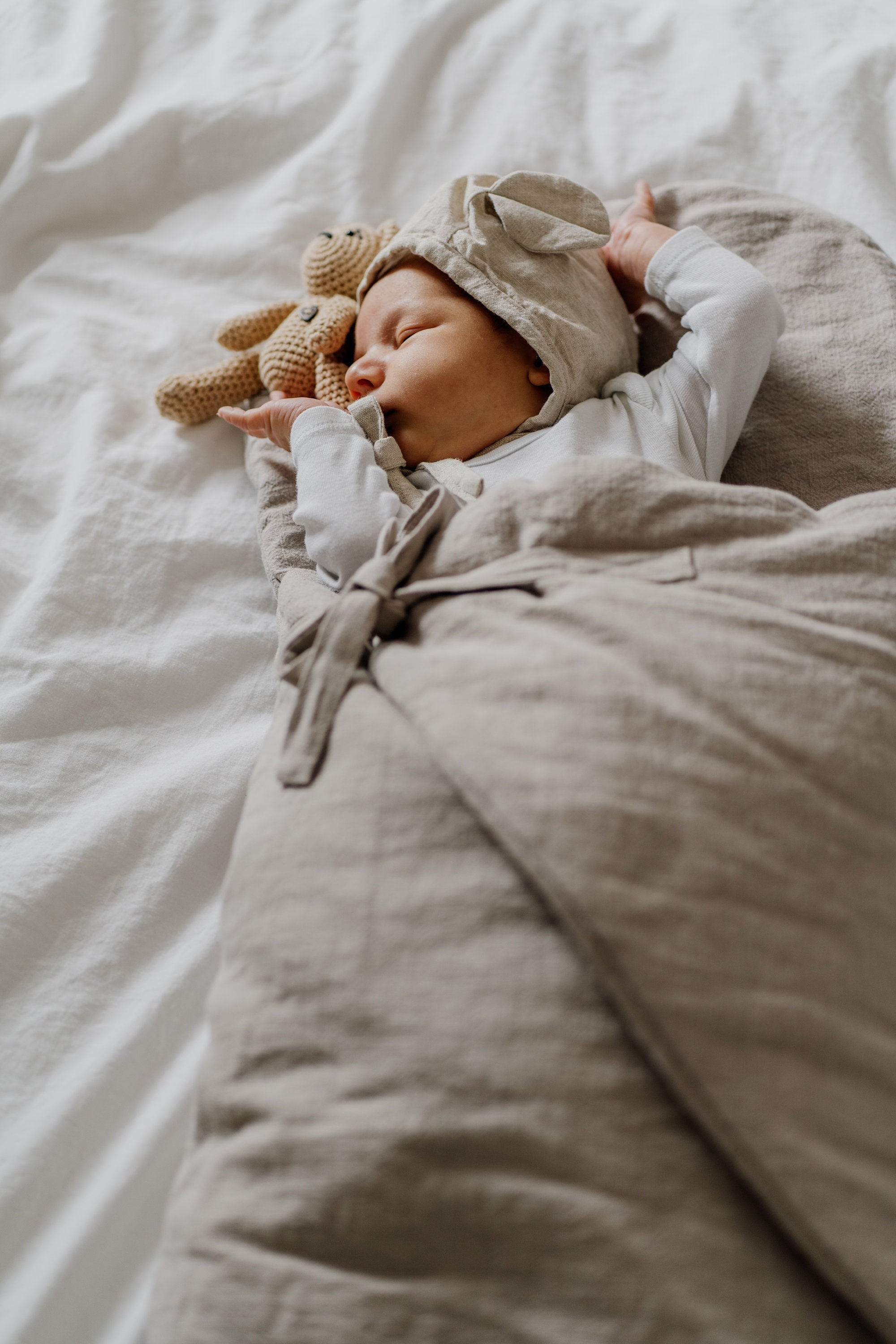 Linen baby swaddle deals