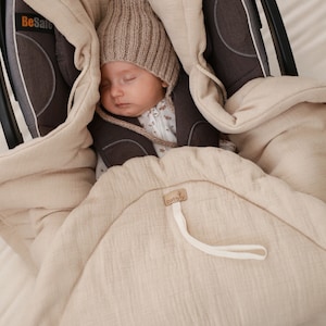 Manta de muselina para asiento de coche de bebé, manta envolvente para asiento de coche de bebé de verano, manta para cochecito de bebé, saco de dormir, manta para dormir