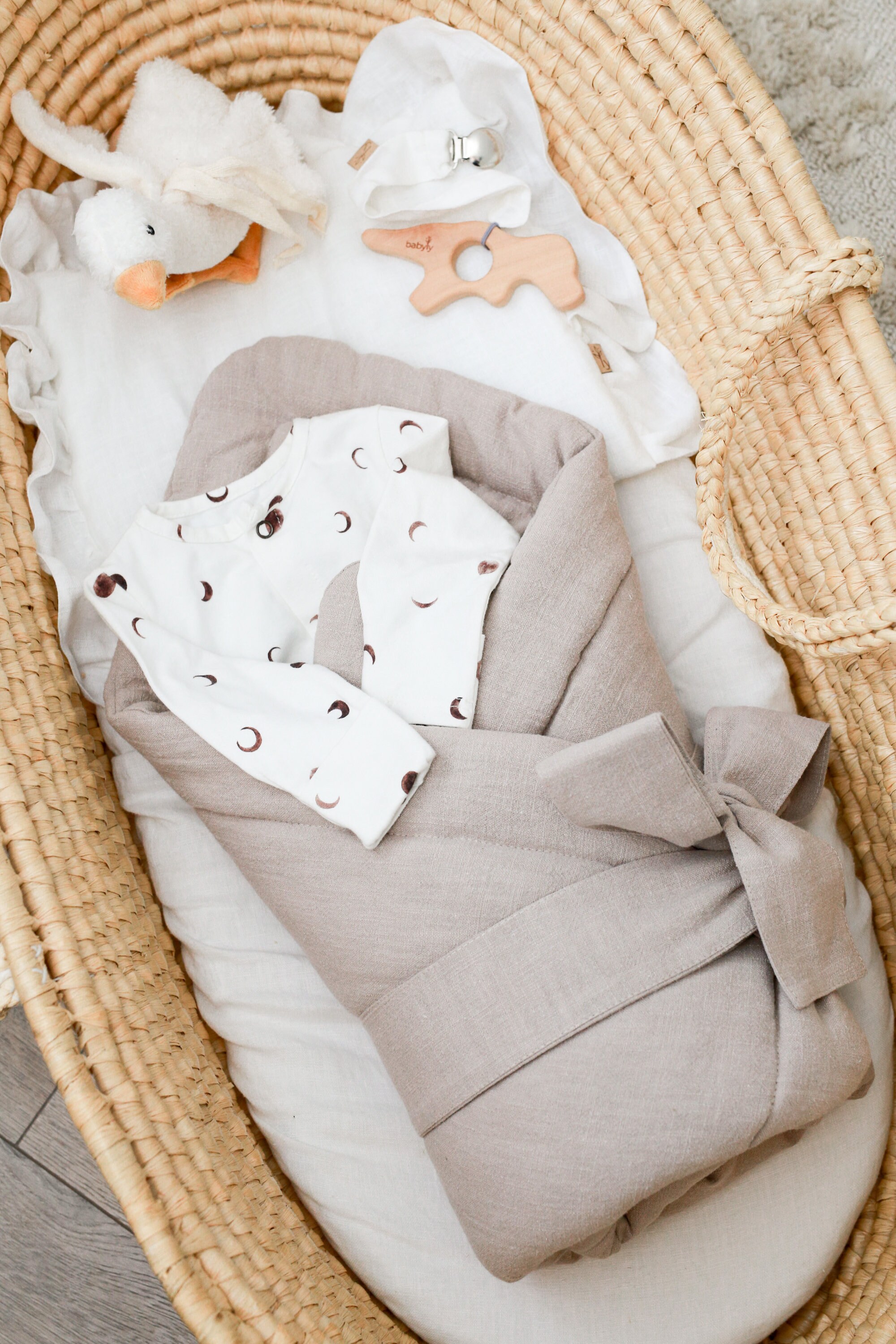 Baby wrap baby swaddle linen swaddle cozy nest beige wrap Etsy