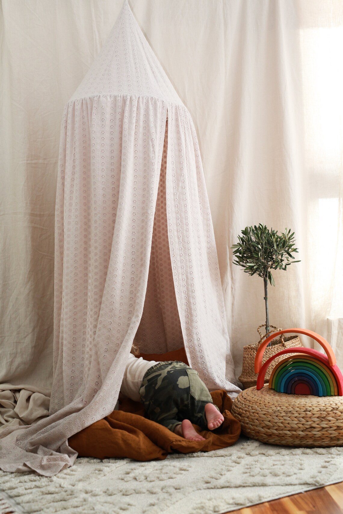 Beige baldachin bed baldachin baldachin baldachim | Etsy