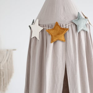 Linen canopy beige, beige baldachin, linen baldachin, baldachim, linen bed canopy, crib canopy