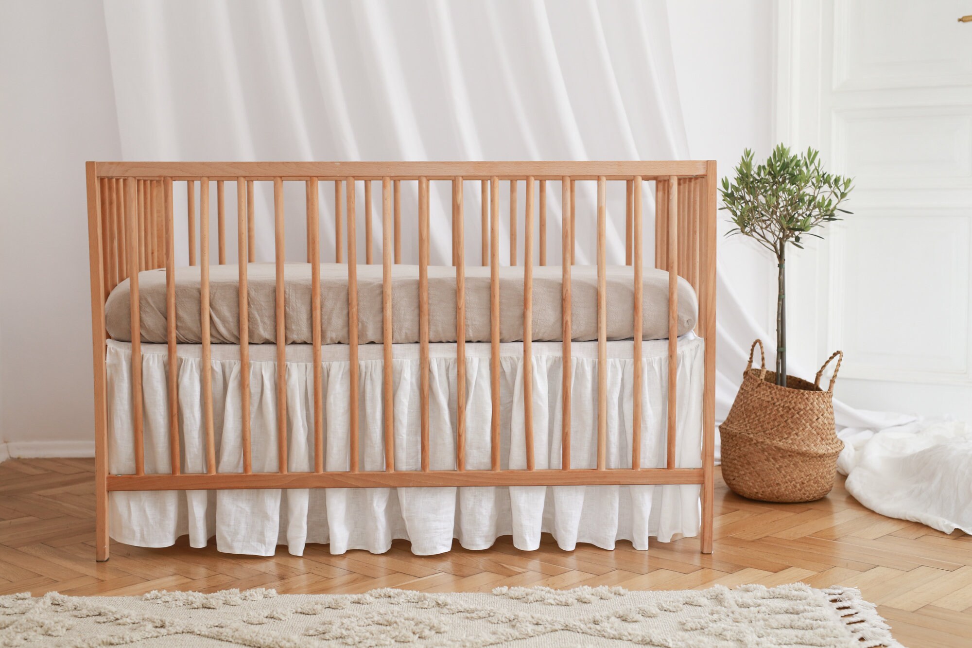 Sage Green Silk Crib Bedding Set atelieryuwa.ciao.jp