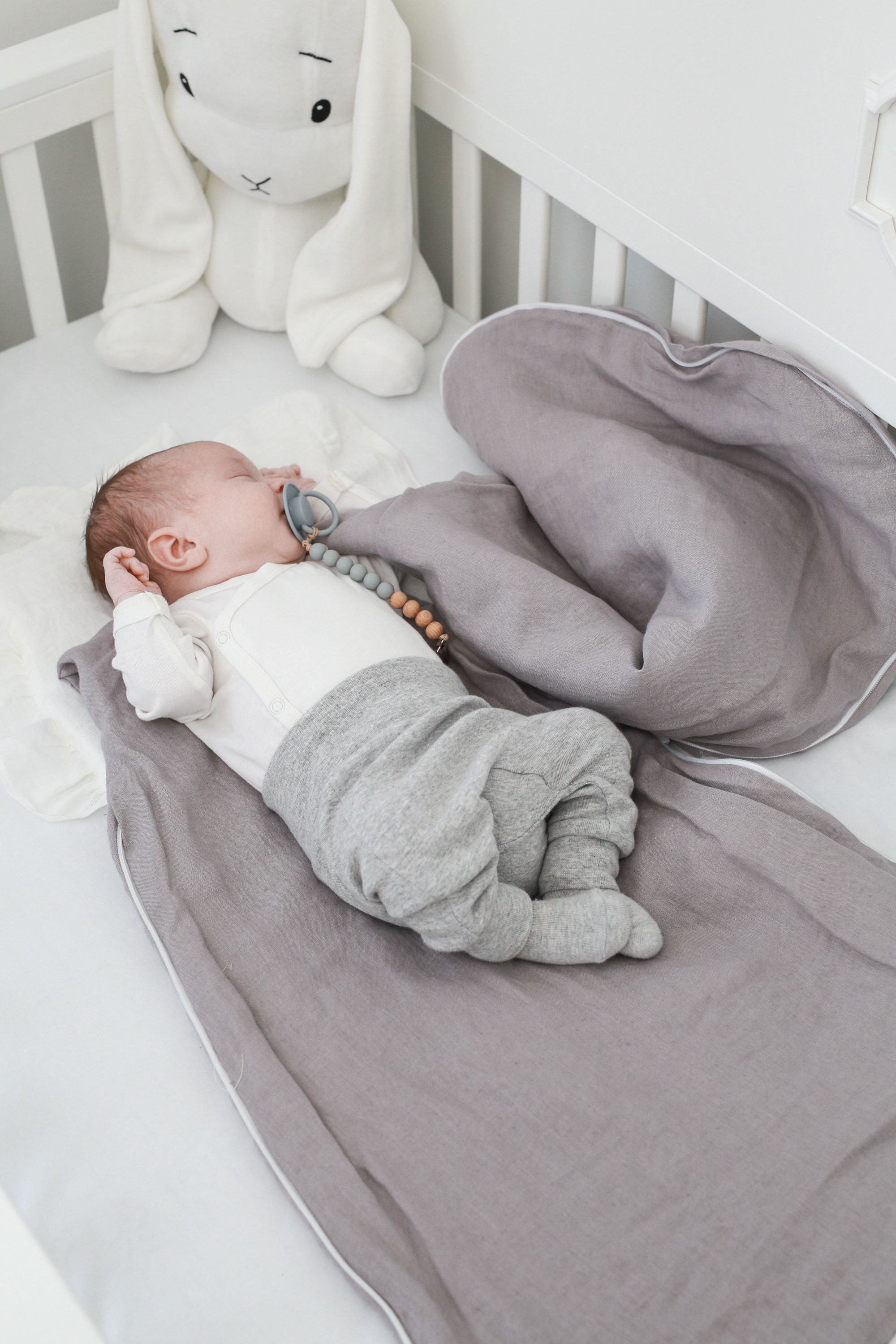 Linen sleeping bag baby sale