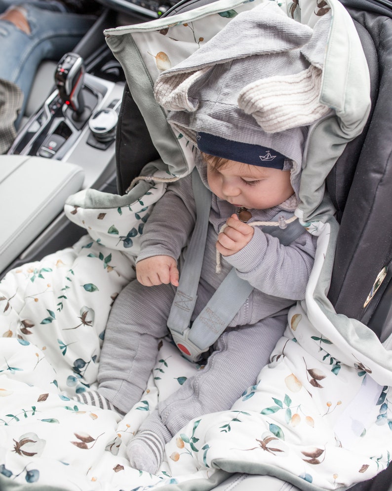 Baby Car Seat Blanket Swaddle Creamy Pearl Etsy