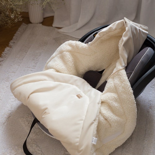 Baby Car Seat Blanket Swaddle Creamy Pearl Etsy