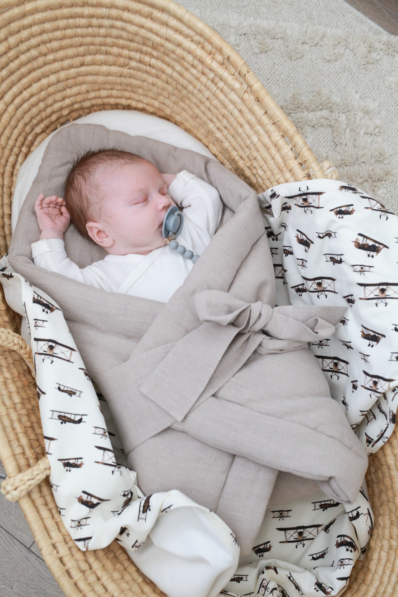 Baby Wrap Baby Swaddle Linen Swaddle Cozy Nest Beige Wrap Etsy