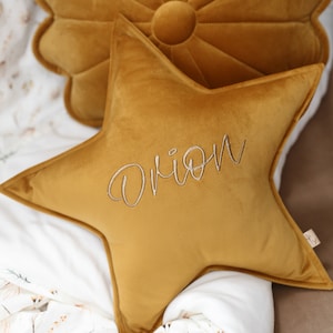 velvet star pillow, custom star pillow, personalized star pillow, star cushion, pillow to kidsroom, decorative pillow