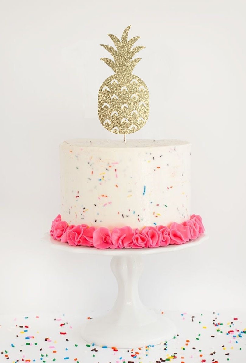 Forme De Gateau Ananas Glitter Tropical De Gateau Etsy France
