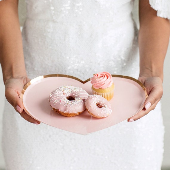 Rose gold cheap cake plates