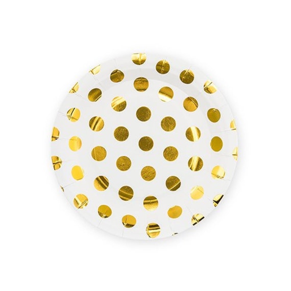 polka dot disposable plates