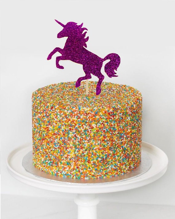 Unicorn Glitter Cake Topper Cakeunicorn -