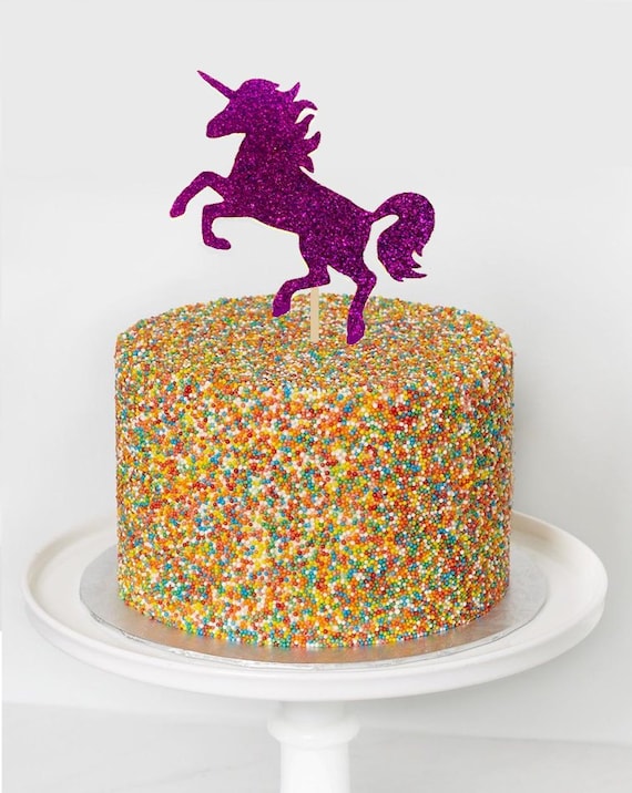 Unicorn Glitter Cake Topper Cakeunicorn -