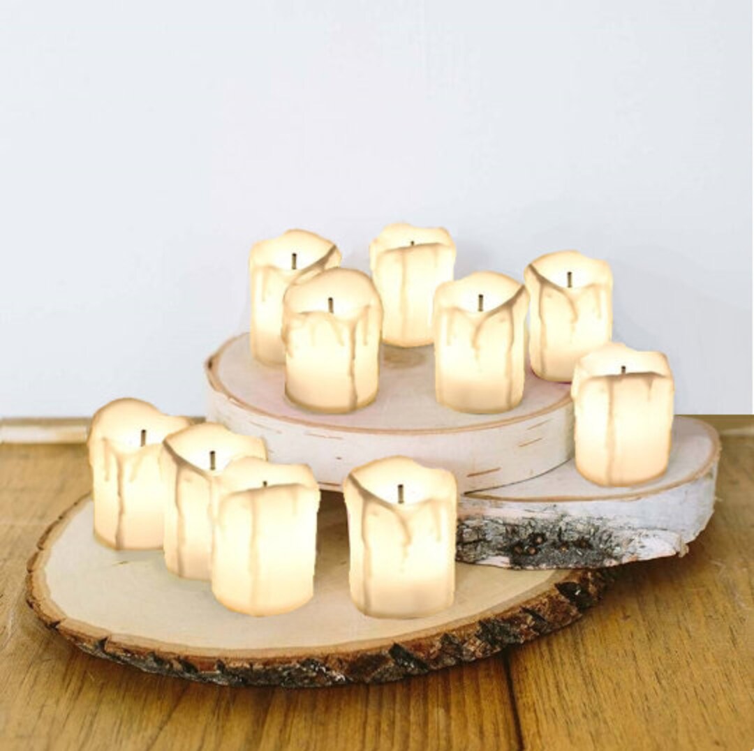 120 LED Flameless Votive Candles Realistic Warm White Led Etsy