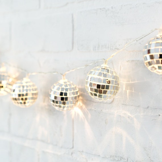 Mini Disco Ball LED Party Lights, Party Lights, Twinkle  Lights,battery-powered Warm White LED Fairy Light Strand, Disco Mirror Ball  Lights 